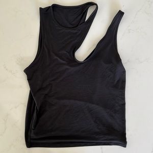 Lulu lemon black tank cut out